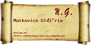 Matkovics Glória névjegykártya